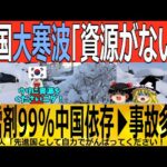 【ゆっくり解説】韓国大寒波「除雪剤99%中国依存ｗｗｗ」中国なしでは生きられない▶事故多発！！　韓国ゆっくり解説（爆）
