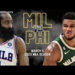 Milwaukee Bucks vs Philadelphia 76ers Full Game Highlights | Mar 4 | 2023 NBA Season